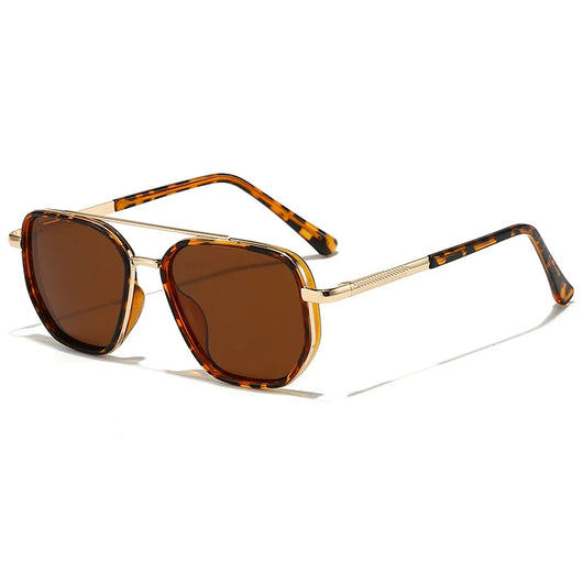 Polarized Geometric Double-Beam Sunglasses
