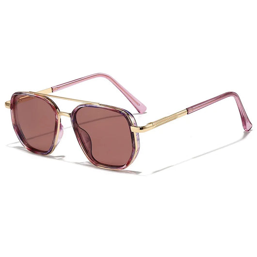 Polarized Geometric Double-Beam Sunglasses