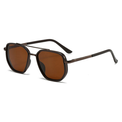 Polarized Geometric Double-Beam Sunglasses
